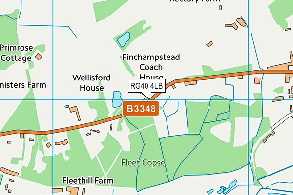 RG40 4LB map - OS VectorMap District (Ordnance Survey)