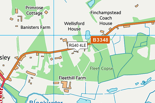 RG40 4LE map - OS VectorMap District (Ordnance Survey)