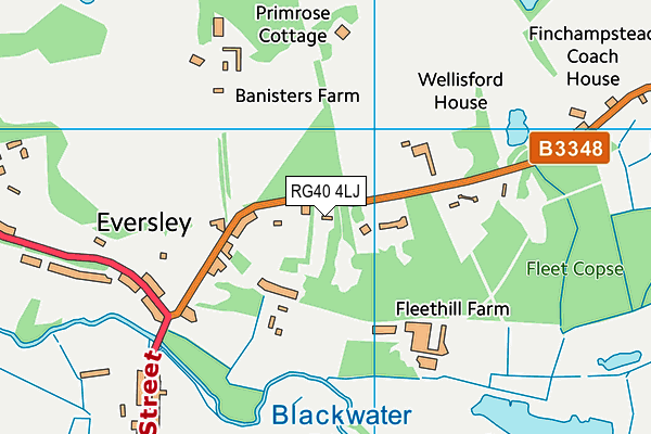 RG40 4LJ map - OS VectorMap District (Ordnance Survey)