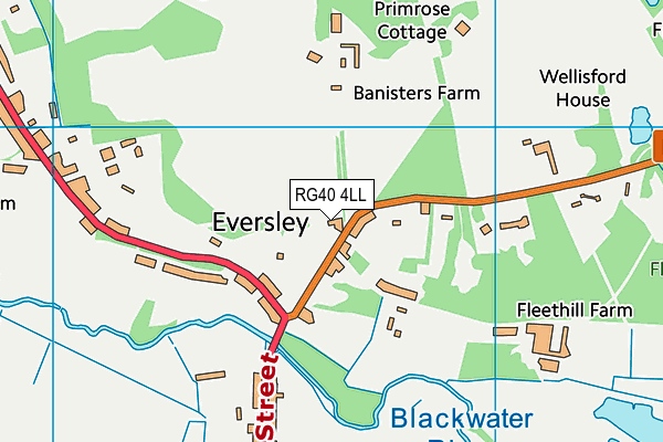 RG40 4LL map - OS VectorMap District (Ordnance Survey)