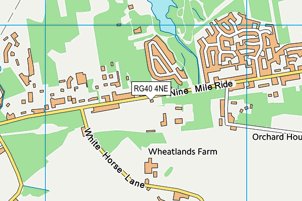 RG40 4NE map - OS VectorMap District (Ordnance Survey)
