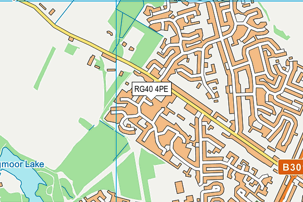 RG40 4PE map - OS VectorMap District (Ordnance Survey)