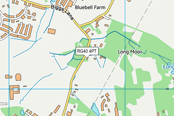 Reading Fc (Hogwood Park) map (RG40 4PT) - OS VectorMap District (Ordnance Survey)