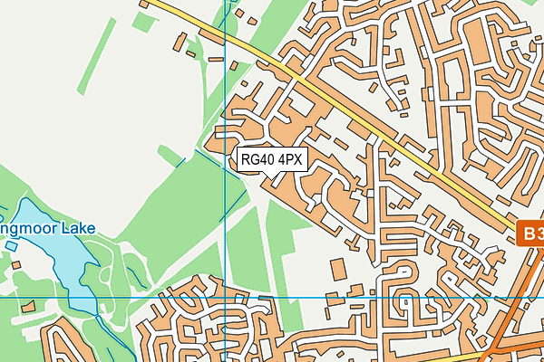 RG40 4PX map - OS VectorMap District (Ordnance Survey)