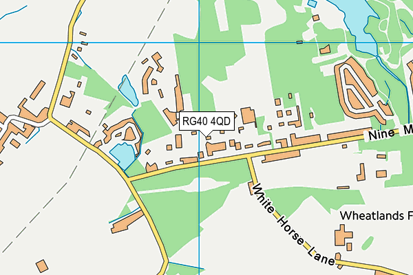 RG40 4QD map - OS VectorMap District (Ordnance Survey)