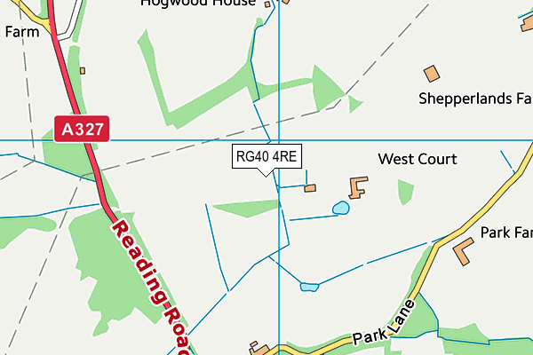 RG40 4RE map - OS VectorMap District (Ordnance Survey)