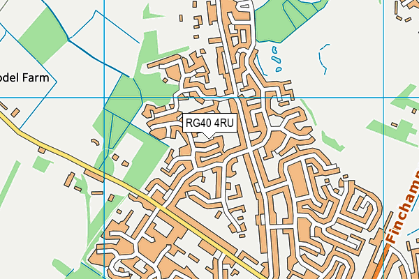 RG40 4RU map - OS VectorMap District (Ordnance Survey)