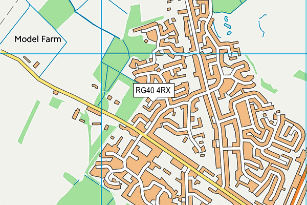 RG40 4RX map - OS VectorMap District (Ordnance Survey)