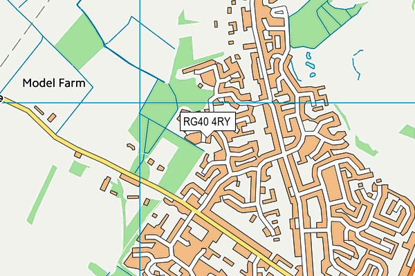 RG40 4RY map - OS VectorMap District (Ordnance Survey)