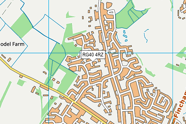 RG40 4RZ map - OS VectorMap District (Ordnance Survey)