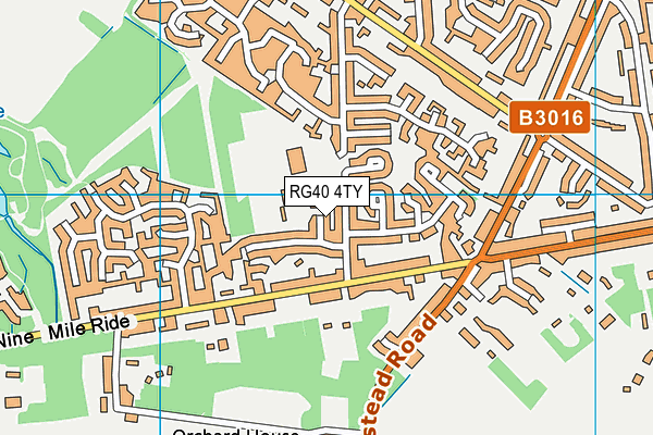 RG40 4TY map - OS VectorMap District (Ordnance Survey)