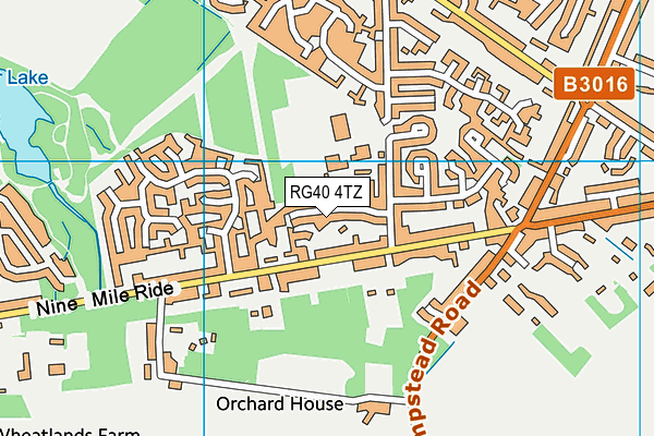 RG40 4TZ map - OS VectorMap District (Ordnance Survey)