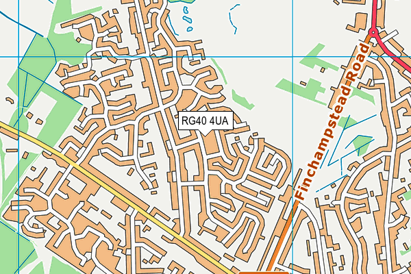 RG40 4UA map - OS VectorMap District (Ordnance Survey)