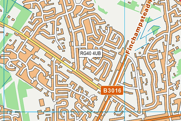 RG40 4UB map - OS VectorMap District (Ordnance Survey)
