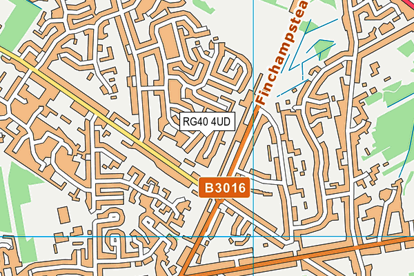 RG40 4UD map - OS VectorMap District (Ordnance Survey)