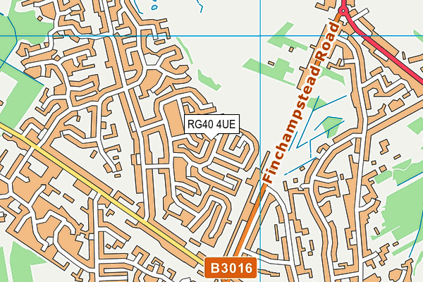 RG40 4UE map - OS VectorMap District (Ordnance Survey)
