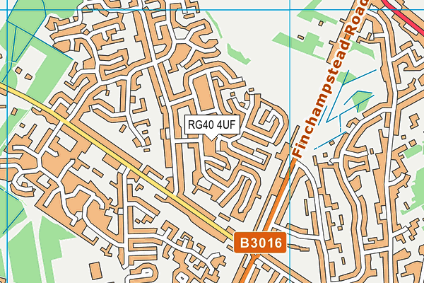 RG40 4UF map - OS VectorMap District (Ordnance Survey)