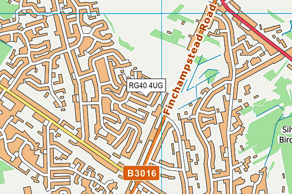 RG40 4UG map - OS VectorMap District (Ordnance Survey)