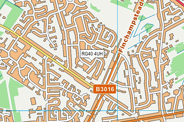 RG40 4UH map - OS VectorMap District (Ordnance Survey)