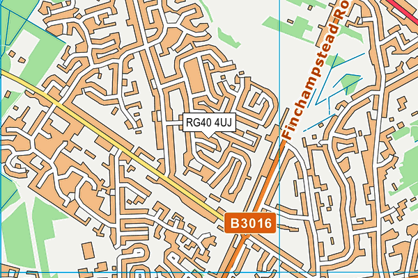 RG40 4UJ map - OS VectorMap District (Ordnance Survey)