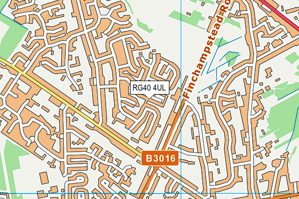 RG40 4UL map - OS VectorMap District (Ordnance Survey)