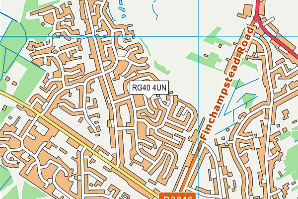 RG40 4UN map - OS VectorMap District (Ordnance Survey)