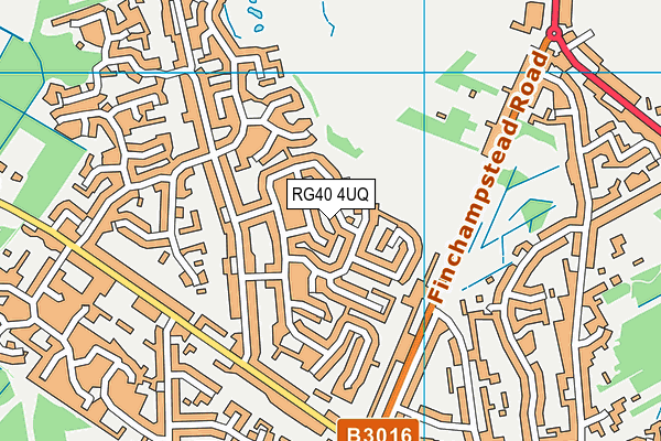 RG40 4UQ map - OS VectorMap District (Ordnance Survey)