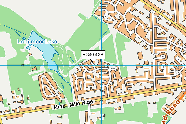 RG40 4XB map - OS VectorMap District (Ordnance Survey)