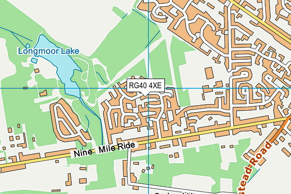 RG40 4XE map - OS VectorMap District (Ordnance Survey)