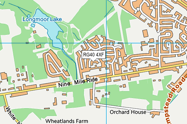 RG40 4XF map - OS VectorMap District (Ordnance Survey)