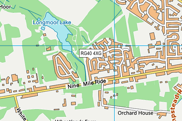 RG40 4XG map - OS VectorMap District (Ordnance Survey)