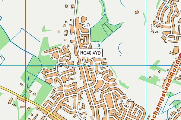 RG40 4YD map - OS VectorMap District (Ordnance Survey)