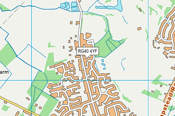 RG40 4YF map - OS VectorMap District (Ordnance Survey)