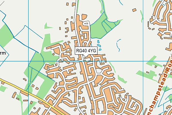 RG40 4YG map - OS VectorMap District (Ordnance Survey)