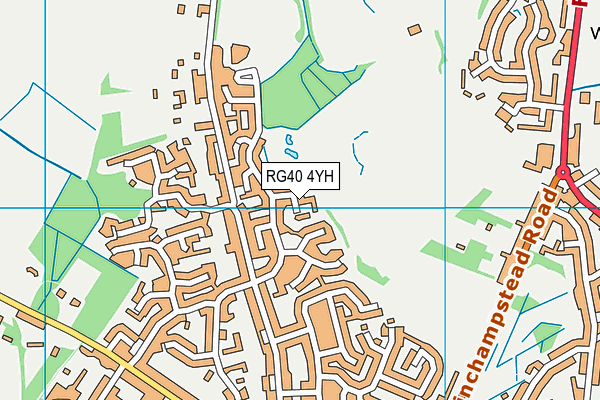 RG40 4YH map - OS VectorMap District (Ordnance Survey)