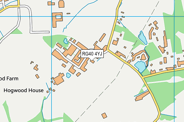 RG40 4YJ map - OS VectorMap District (Ordnance Survey)