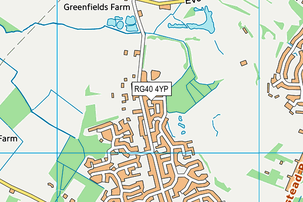 RG40 4YP map - OS VectorMap District (Ordnance Survey)