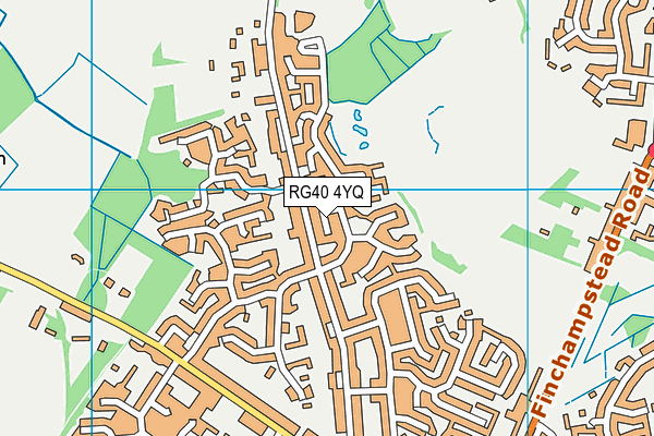RG40 4YQ map - OS VectorMap District (Ordnance Survey)