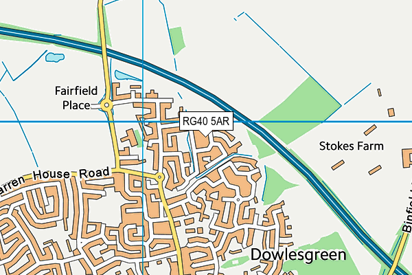 RG40 5AR map - OS VectorMap District (Ordnance Survey)