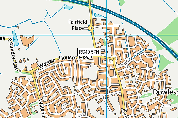 RG40 5PN map - OS VectorMap District (Ordnance Survey)