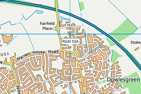 RG40 5QA map - OS VectorMap District (Ordnance Survey)