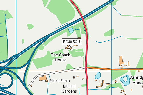 RG40 5QU map - OS VectorMap District (Ordnance Survey)