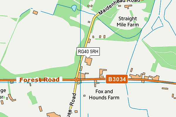 RG40 5RH map - OS VectorMap District (Ordnance Survey)