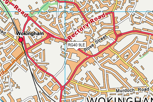 RG40 9LE map - OS VectorMap District (Ordnance Survey)