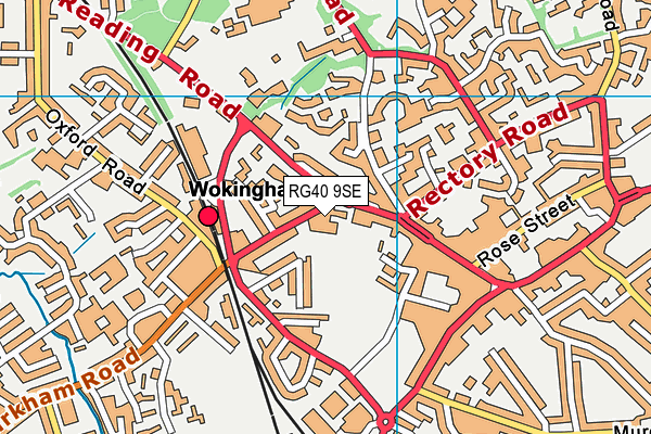 RG40 9SE map - OS VectorMap District (Ordnance Survey)