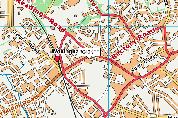 RG40 9TF map - OS VectorMap District (Ordnance Survey)