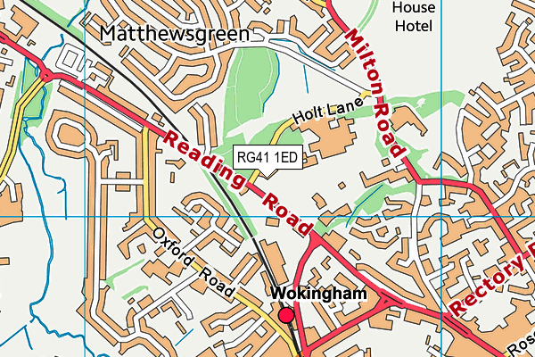 RG41 1ED map - OS VectorMap District (Ordnance Survey)