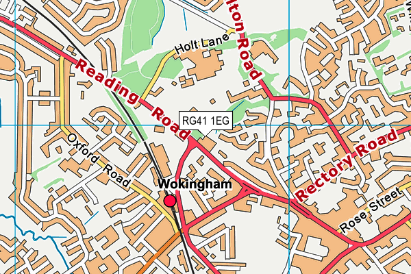 RG41 1EG map - OS VectorMap District (Ordnance Survey)