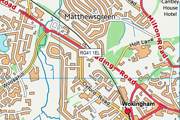 RG41 1EL map - OS VectorMap District (Ordnance Survey)