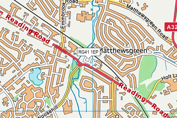 RG41 1EP map - OS VectorMap District (Ordnance Survey)